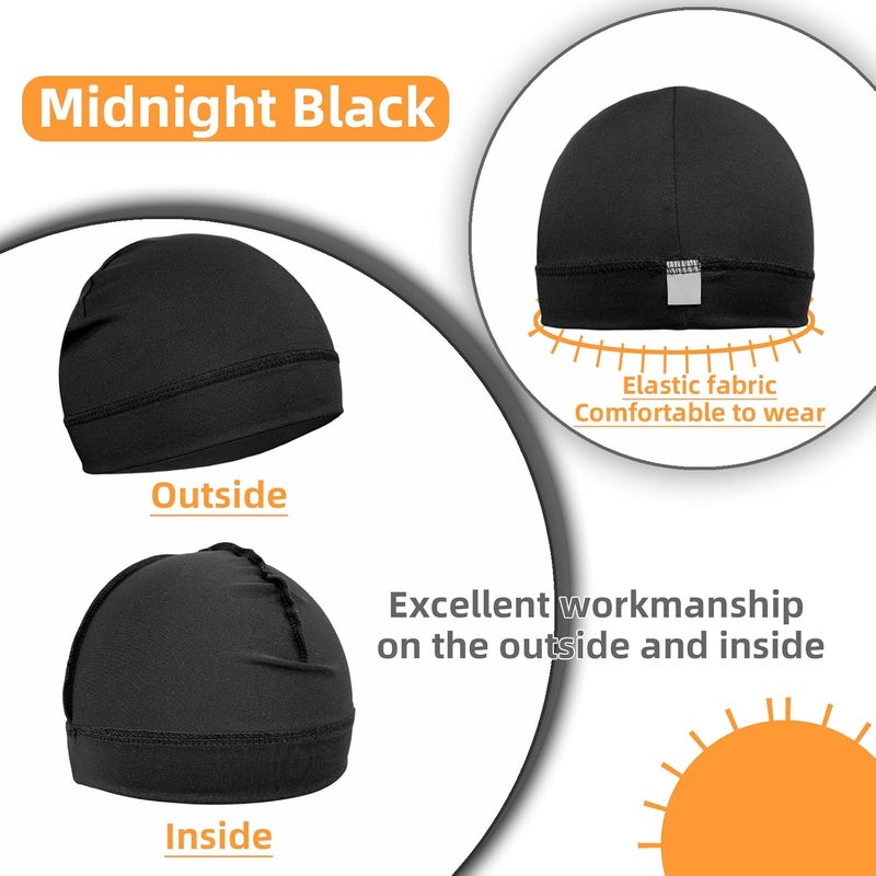 Owoniule 6 Pcs Skull Cap Sweat Wicking Helmet Liner Breathable Cycling Beanie Running Sports Hat Cooling Head Wraps for Men - Image 4